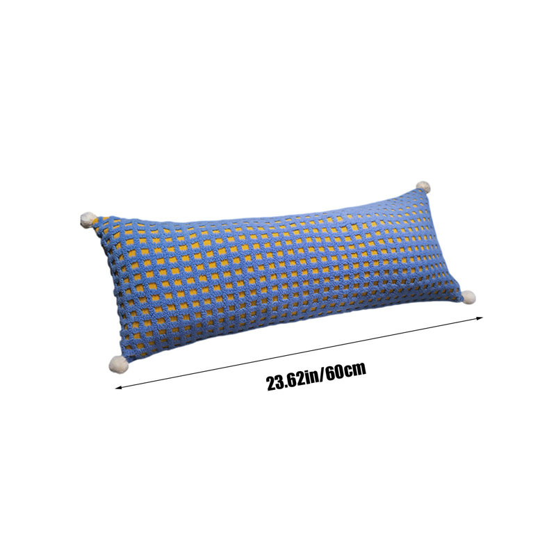 Coussin de chevet pour lit de nuit avec velours moelleux, Blue