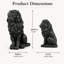 Statue de jardin lion noir, conception en résine résistante aux intempéries