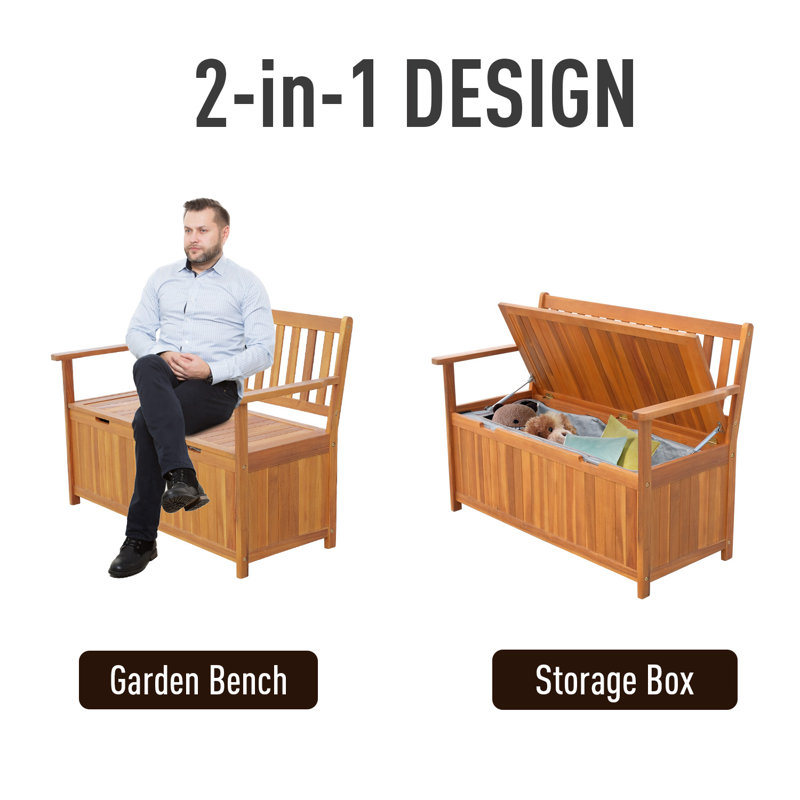 Banc de rangement en bois Silvia