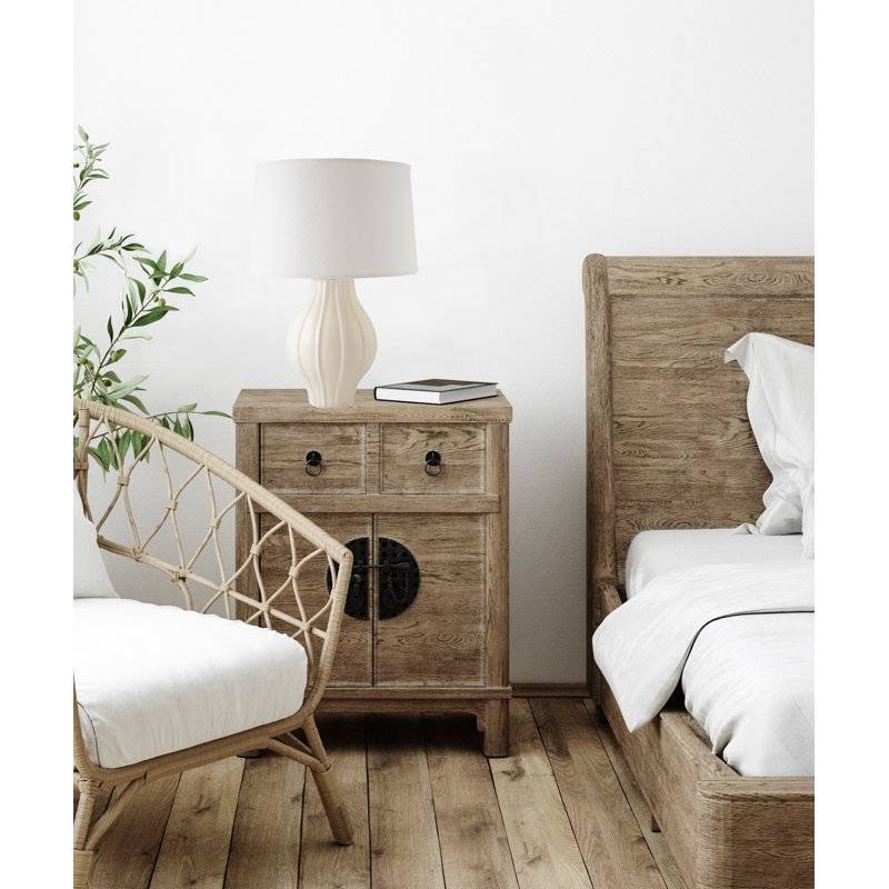Eraman Ceramic Table Lamp, Gloss White
