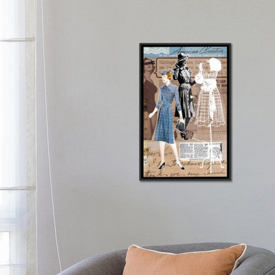«Vintage Fashion # 1» par Luz, impression sur toile tendue