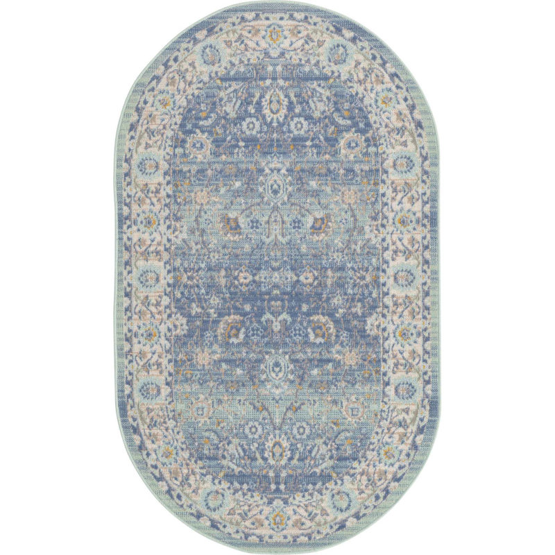 Hillen Oriental Indoor Rug, Oval 3' x 5'3"