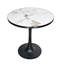 Round Marble Dining Table Mid-century Table With Metal Pedestal Base, Modern Leisure Table For Small Space Kitchen Dining Room, Easy Assembly, Waterproof Design-120882537