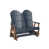 Navy Blue Top/Antique Mahogany Base
