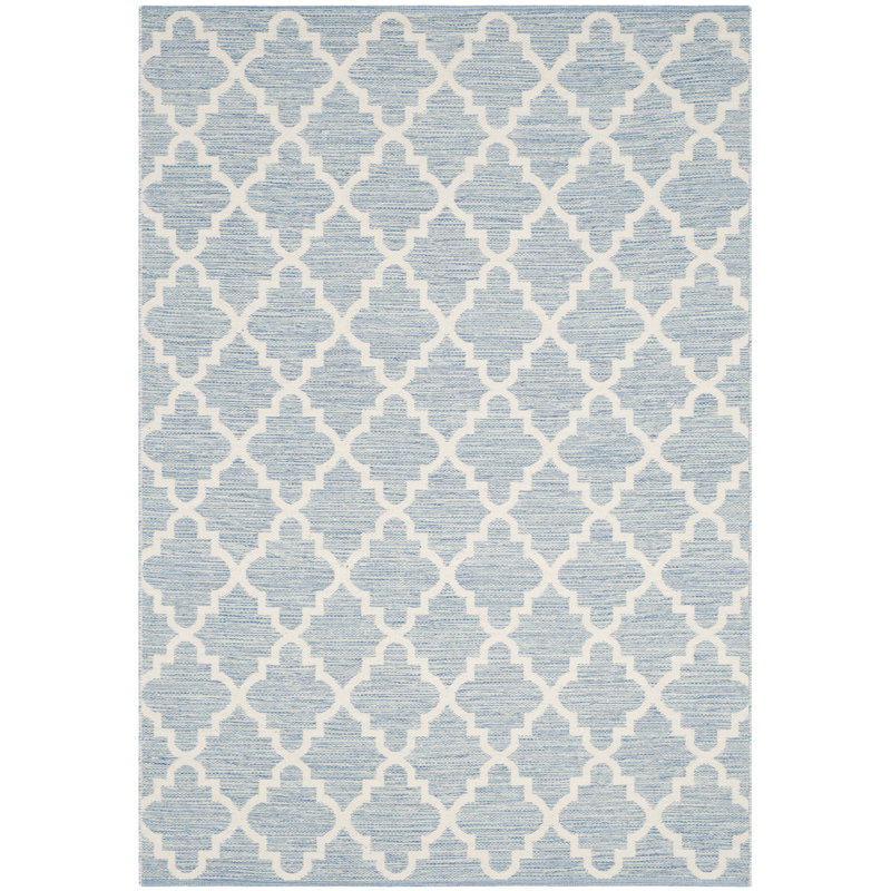 Tapis géométrique en coton tissé à la main Lockbourne, Rectangle 5 pi x 8 pi
