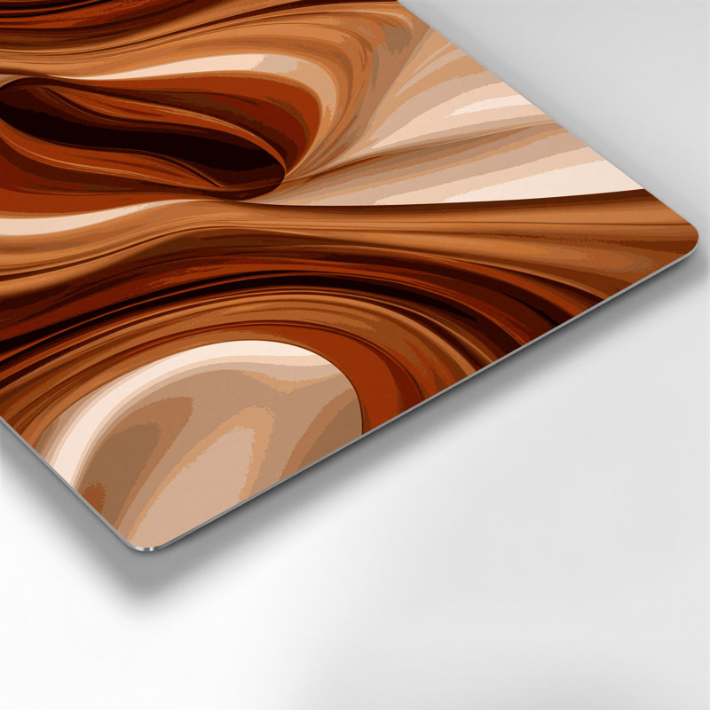 Gradient Abstract 52, art mural en métal brun, H 8 po x l 10 po
