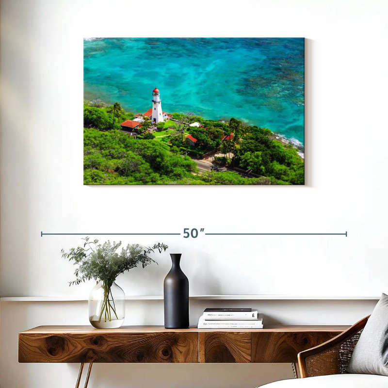 Aletra Diamond Head Lighthouse, 24" H x 36" W