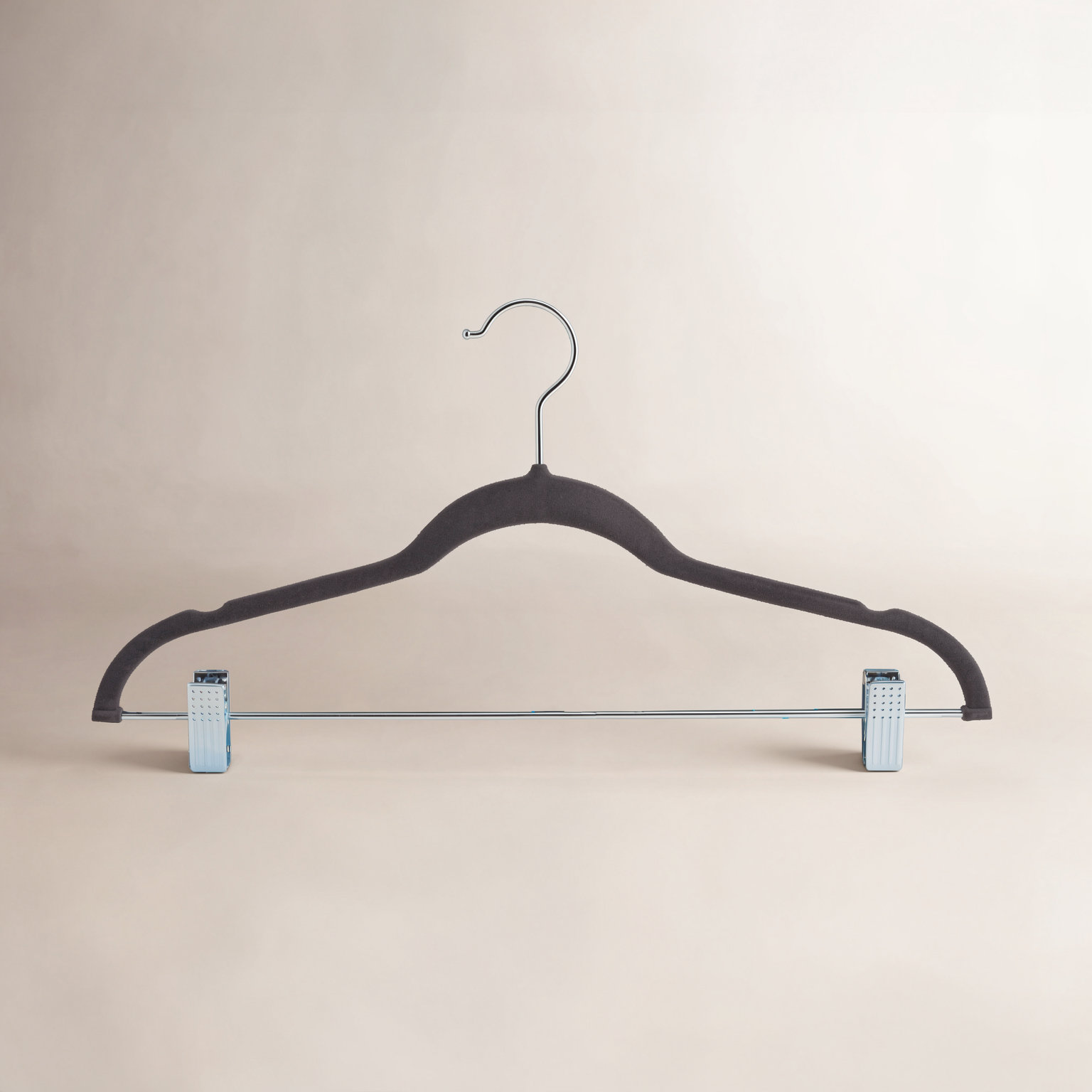 Reims 12-Piece Velvet Hangers with Clips, Gray