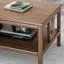 Table basse en bois de frêne massif avec tablette ouverte