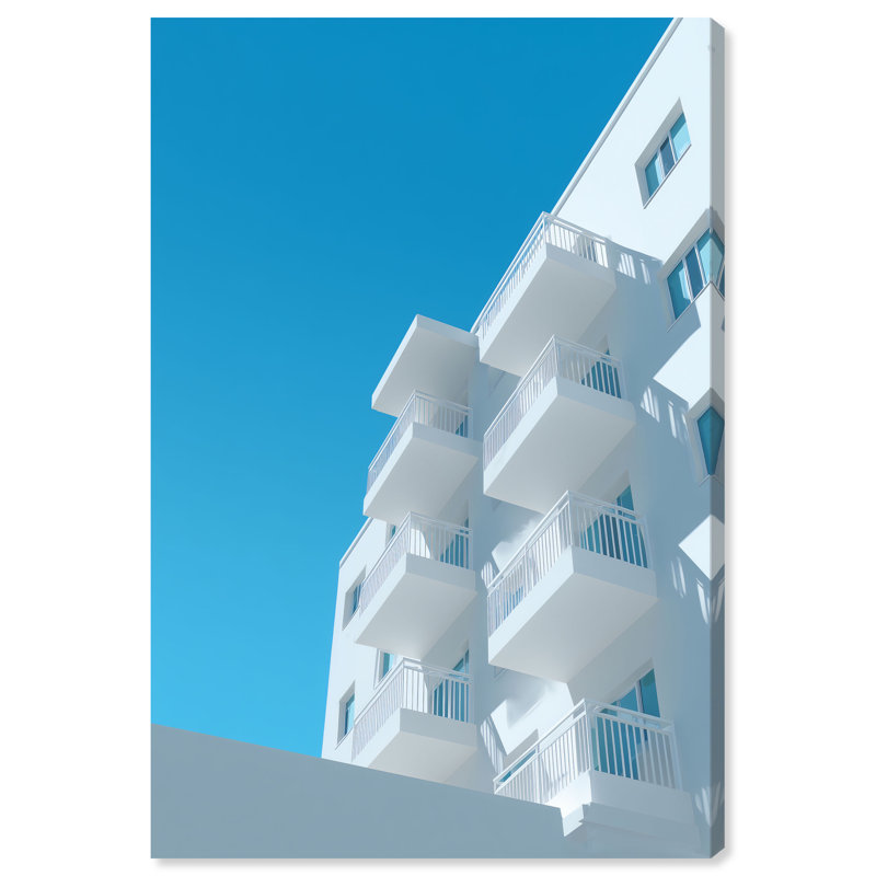 Modular White I Print by Oliver Gal, 10"H x 15"W, Gallery Wrapped