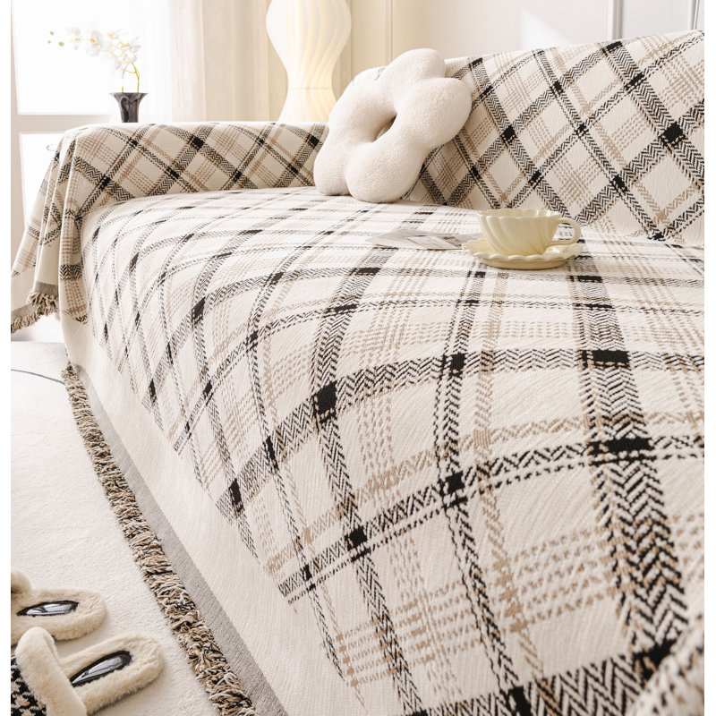 Housse pour canapé en chenille de 460 g / m², L 134 po x P 71 po, Beige
