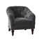 Fauteuil demi-tonneau à coussin en duvet capitonné de 35 po de largeur Siena