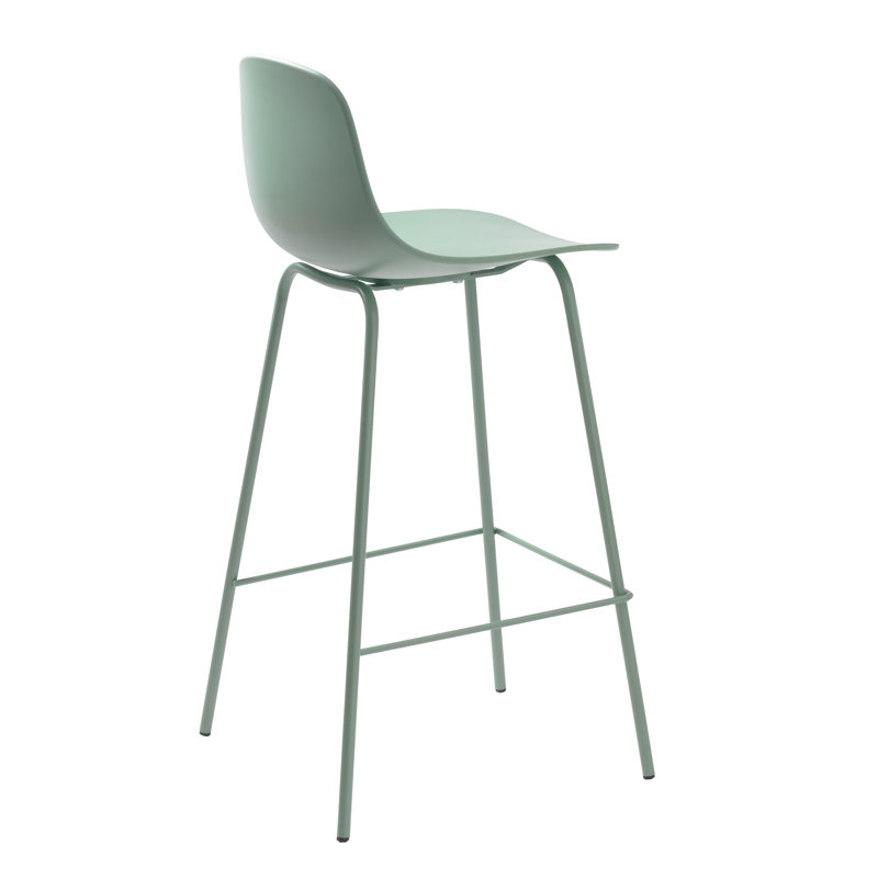 Kordt Counter Stool with Metal Frame, Dusty Green