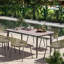Celetha Rectangular Metal Outdoor Dining Table , 160.00cm W 90.00cm D