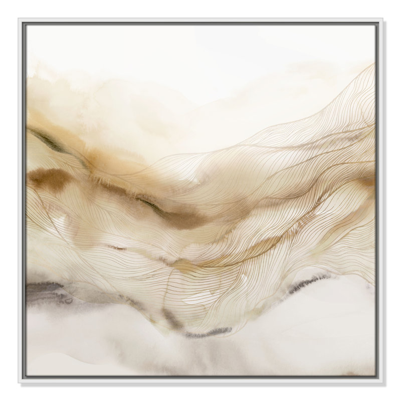 «Line Haze I» par Isabelle Z, Blanc, H 31,5 po x l 31,5 po