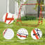 Filet de volleyball, rebond ajustable, rouge-118805434