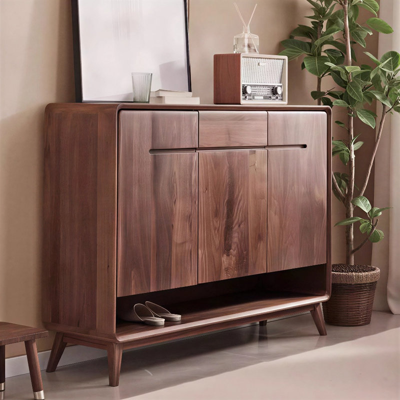 Armoire de rangement minimaliste à trois portes pour chaussures