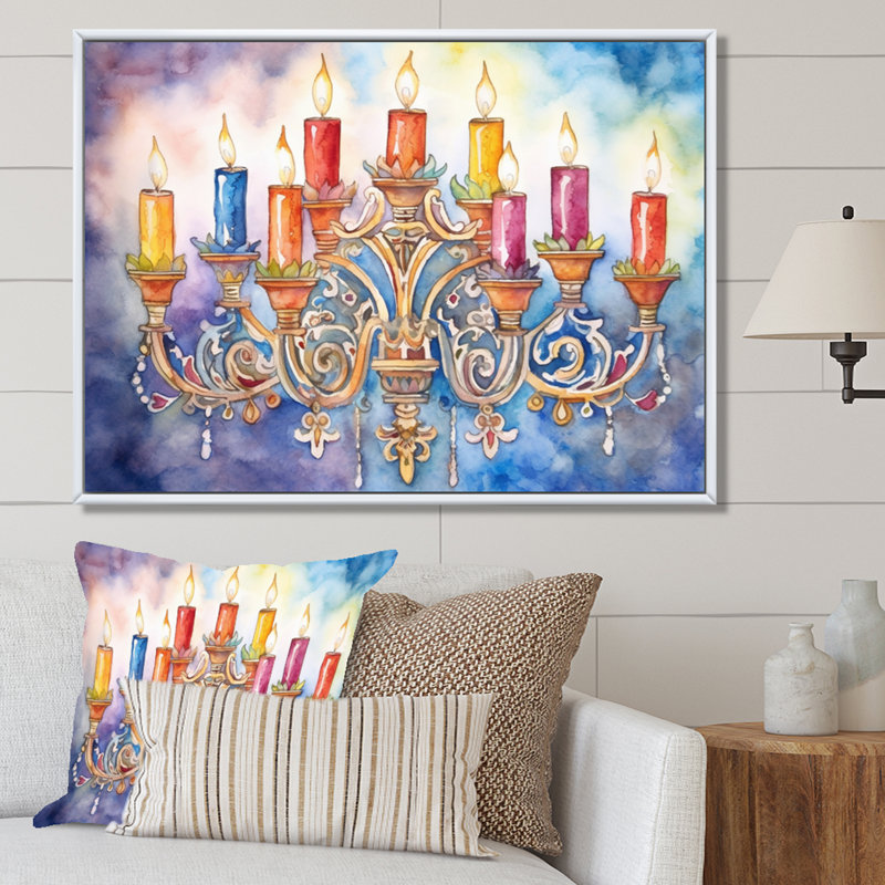 Créations sacrées sur toile, Cadre flottant blanc, H 16 po x l 32 po x P 1 po