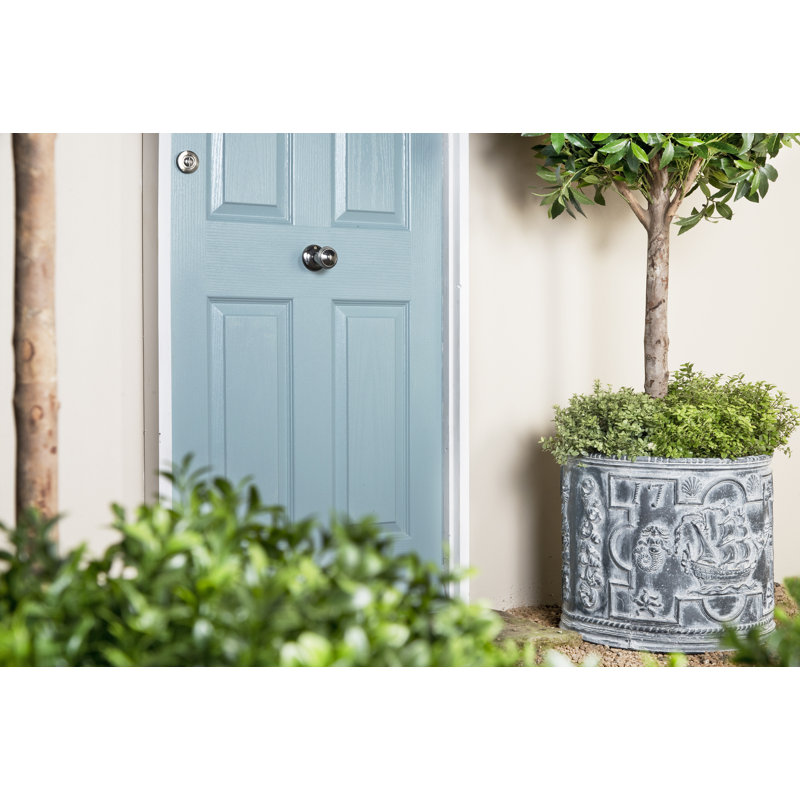 Herrod Fiberglass Planter, Antique Faux Lead