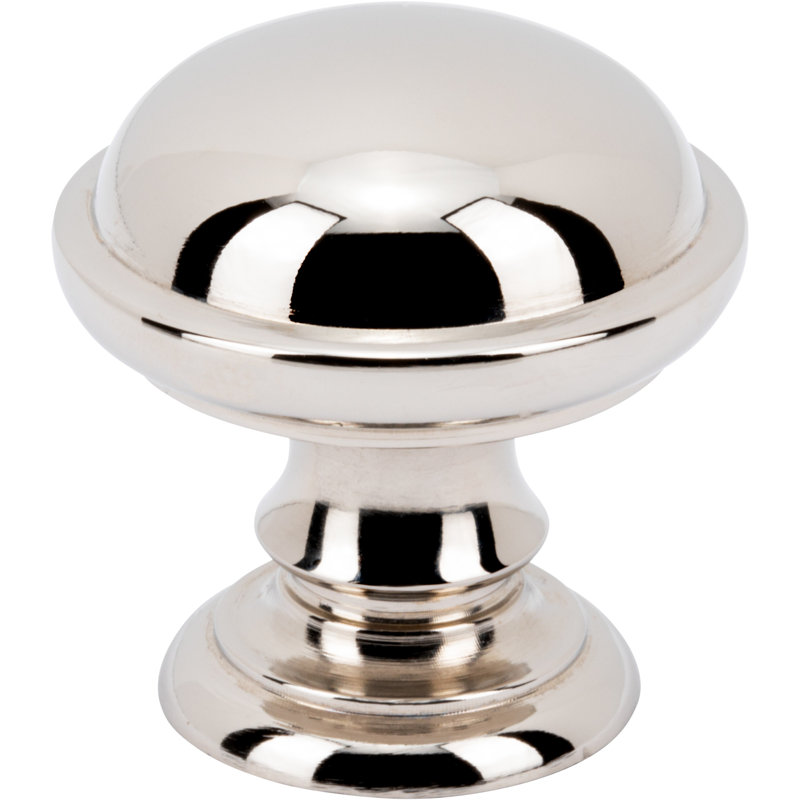 Ronan Diameter Round Knob, Polished Nickel, 1 1/4"