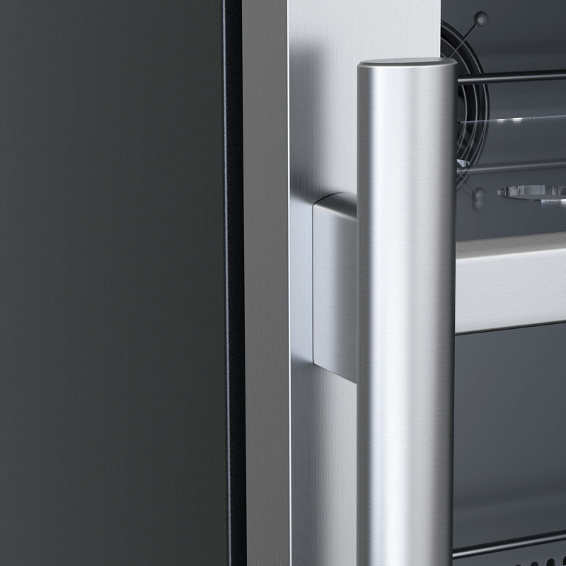 Stainless Steel 15'' Undercounter Beverage Cooler with Glass Door