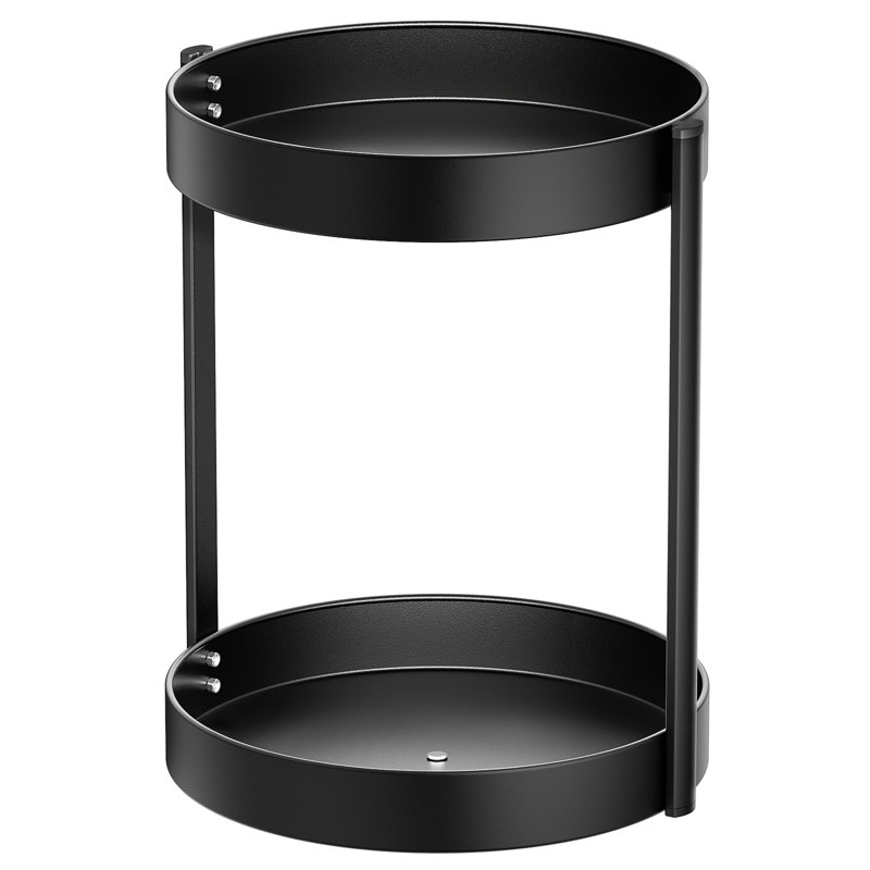 2 Tier Rotating Spice Rack With Storage Kitchen Bathroom