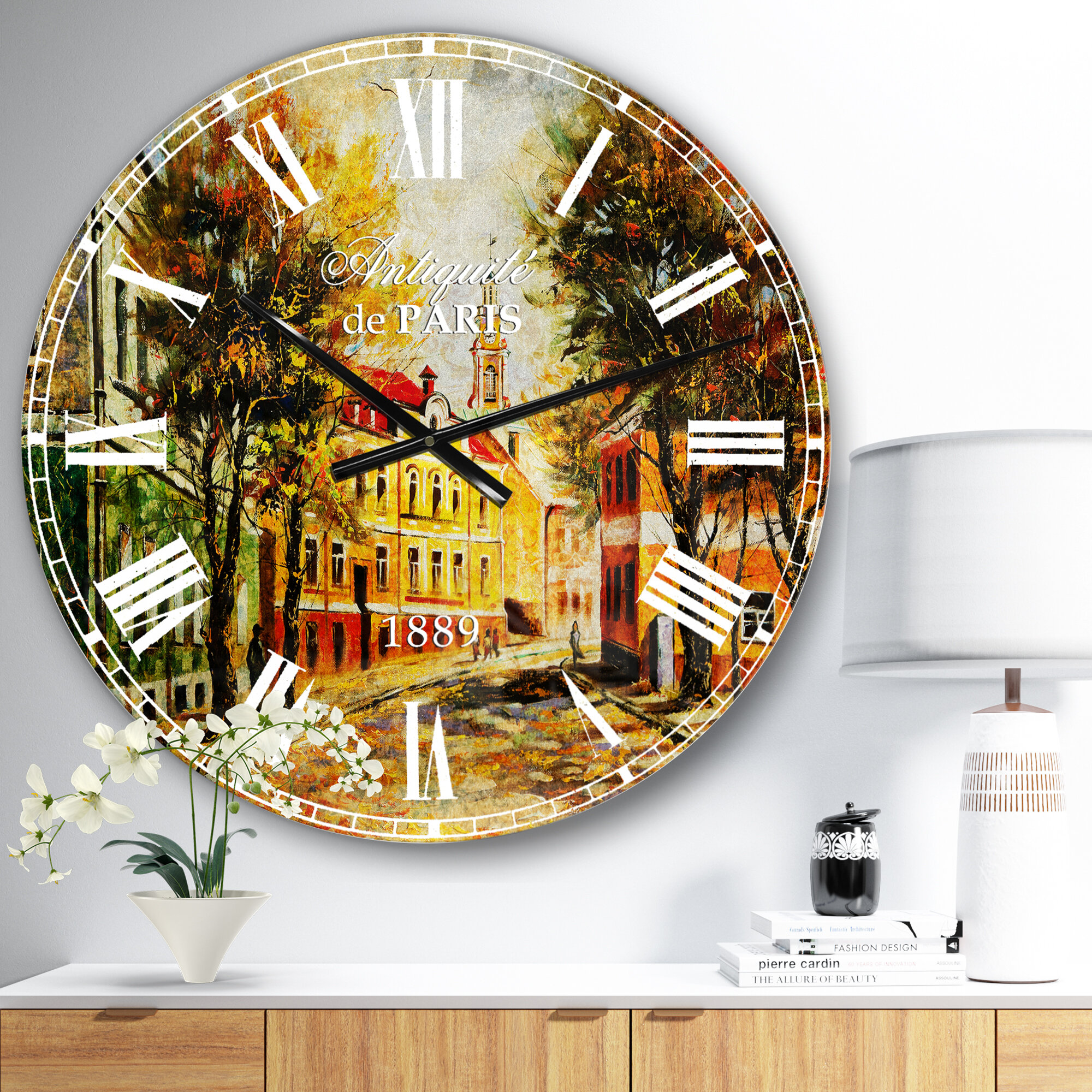 The Twillery Co. Ancient Vitebsk in Autumn - French Country Wall Clock ...