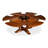Extendable Walnut Round Solid Wood Dining Table-108207492