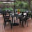 Guenot 30" x 60" Commercial Indoor/Outdoor Poly Resin Restaurant Table with Umbrella Hole-1524138942