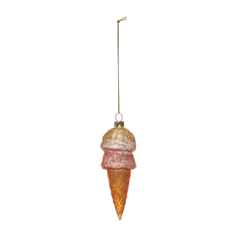 Ornement en forme de cornet de crème glacée