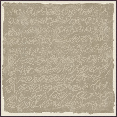 Code Gray 1 Framed Graphic Art Canvas