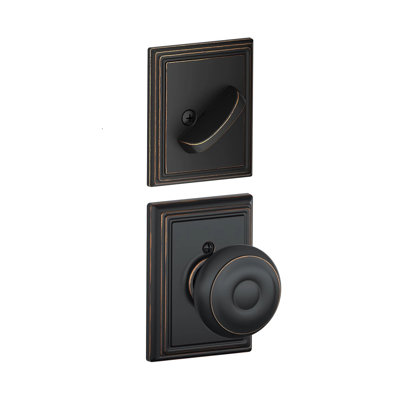 Georgian Inactive Interior Knob Addison Rosette Dummy Entry Set (Exterior Portion Sold Separately)