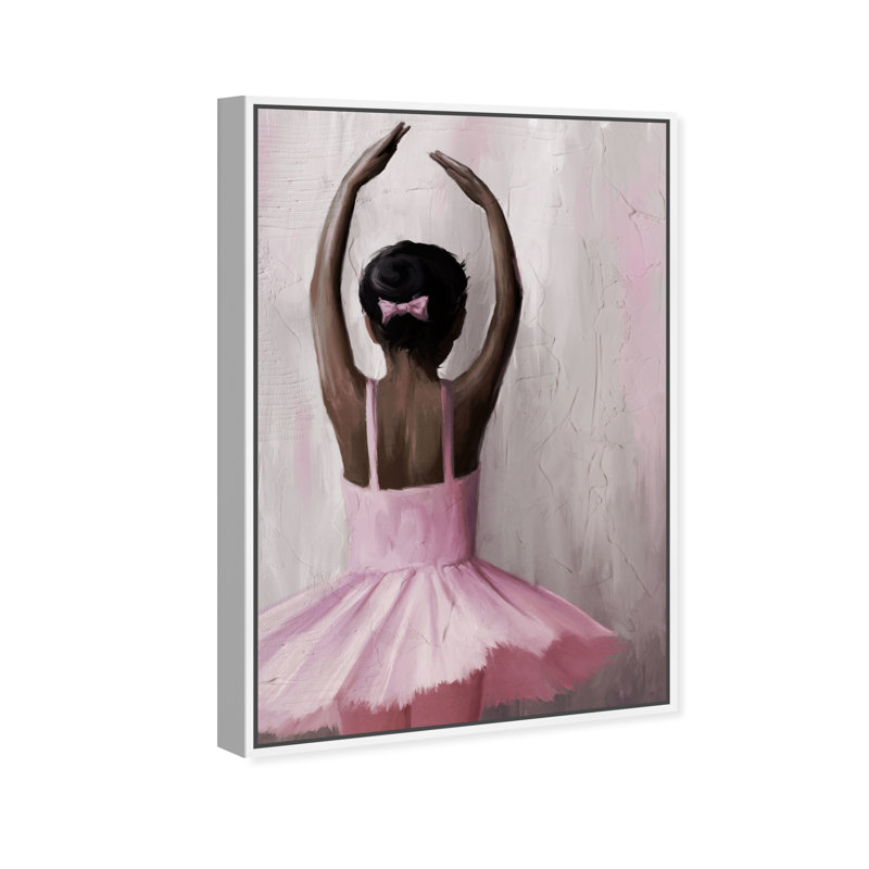 Apprendre le ballet - Impression sur toile, H 30 po x l 20 po, Cadre blanc