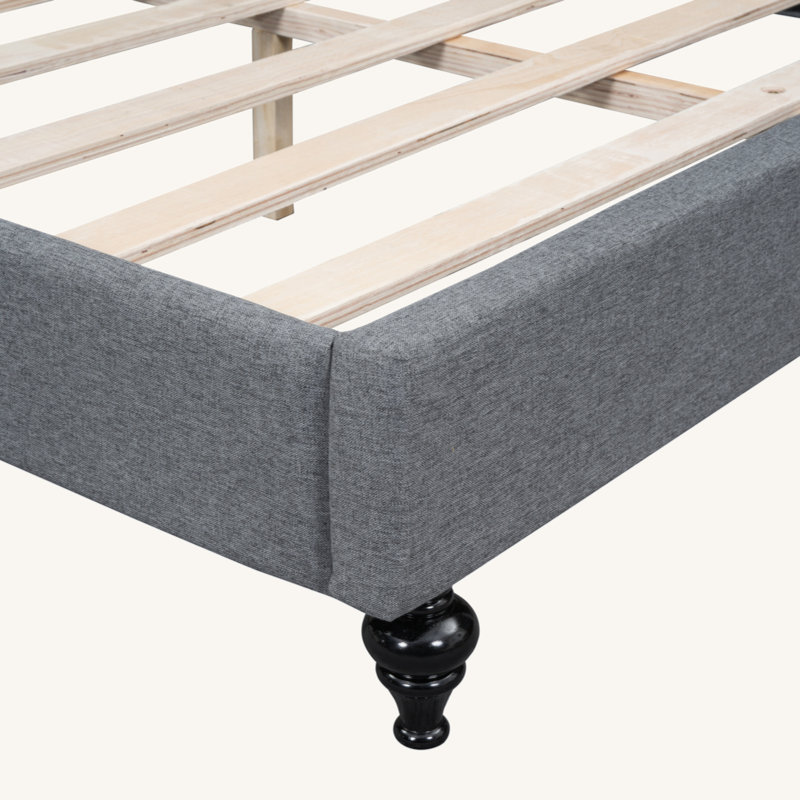 Alazhia Upholstered Bed, Grey, Full