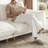 125-Inch Modern Style Teddy Velvet Sofa with Ottoman Includes 3 Featured Pillows-2044620399