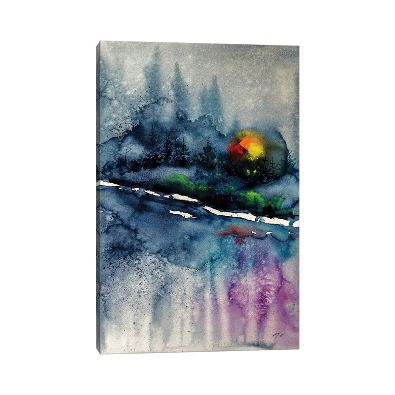 Wintertime Landscape by Anna Brigitta Kovacs - Wrapped Canvas Print, 20.32 cm H x 30.48 cm W