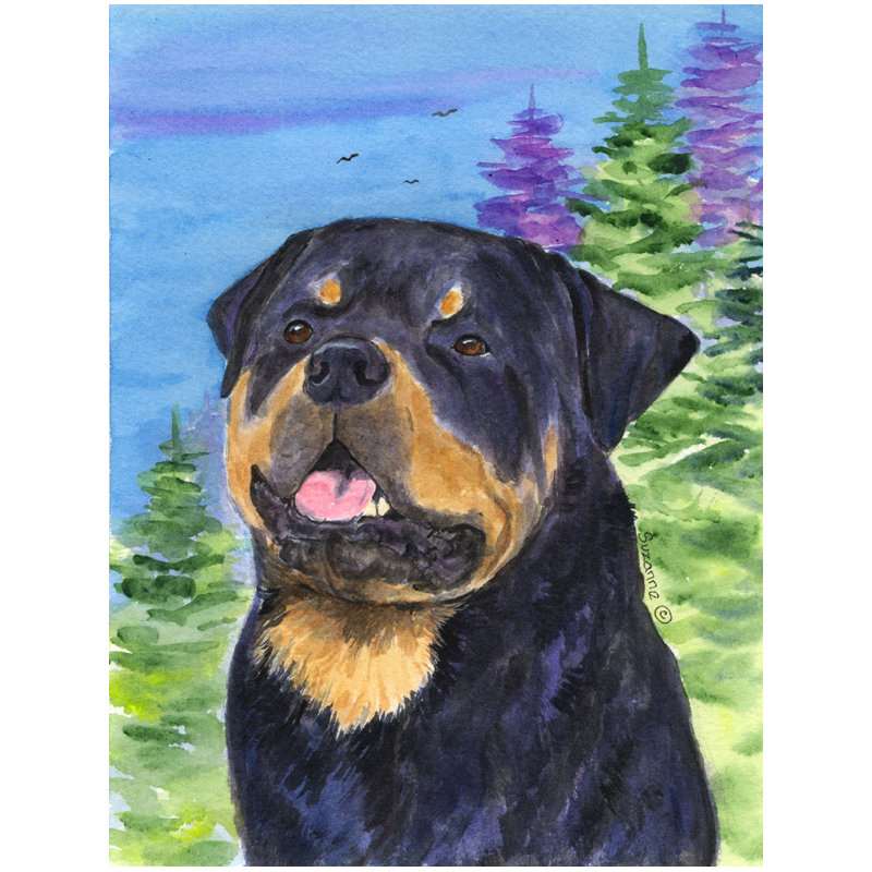 Drapeau de jardin à 2 côtés rottweiler