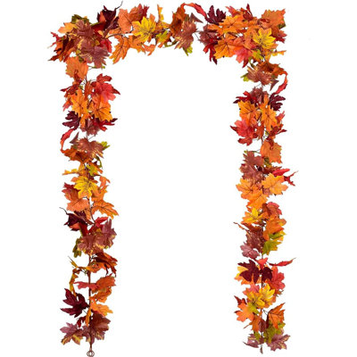 Fall Garland Maple Leaf 5.9Ft (2 Pack)