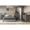 Castle Place King Wingback Bedroom Set with Nightstand, Dresser and Chest, Gold PU