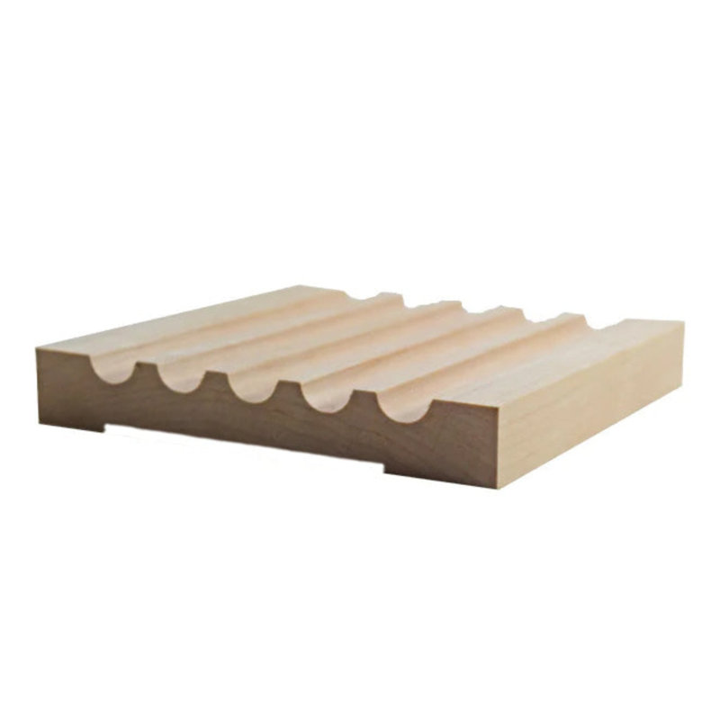 EWCA49 Fluted 5-1/8" Wide X 3/4" Casing. Unfinished Trim, Maple, 0.75" H x 5.125" W x 42" D