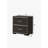 1 Two-Drawer Bedside Table with Chrome Accents, Grey Country Style Bedroom Wooden Furniture