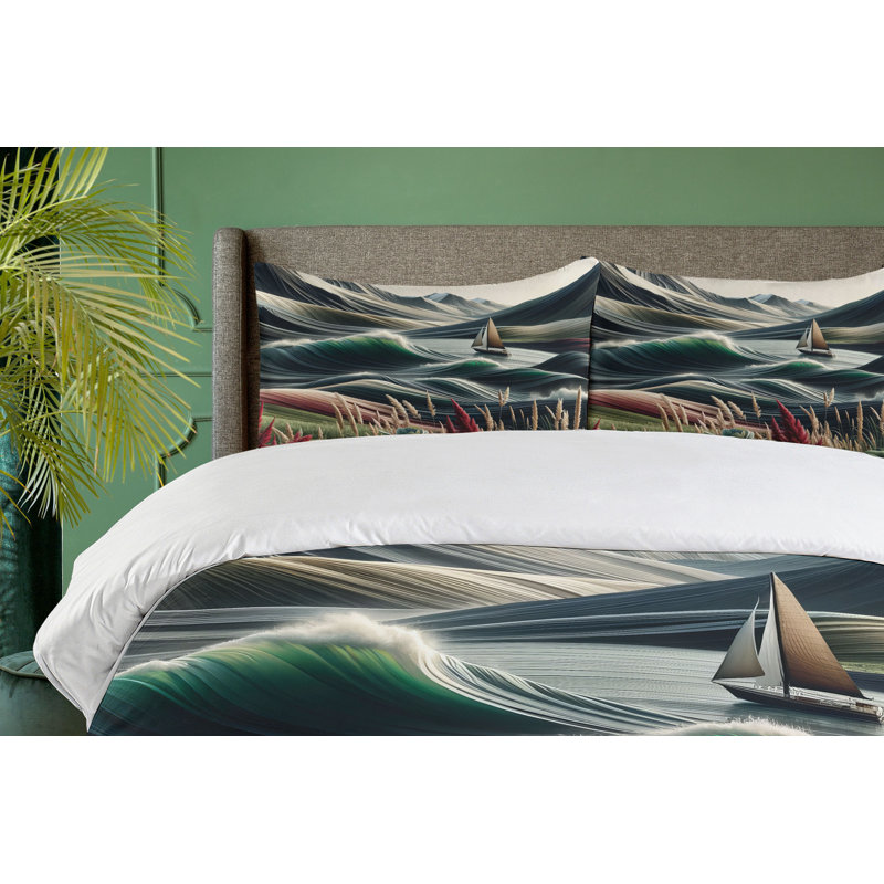 Nautical Duvet Cover, King Duvet Cover + 2 Standard Shams