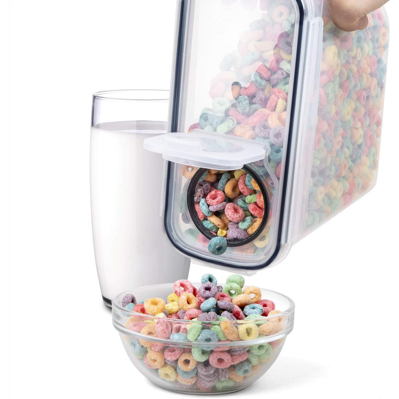Cereal Containers Storage Set - 6 Piece Airtight Large Dry Cereal Storage Containers(135.2Oz), BPA Free Dispenser Plastic Cereal Storage Containers With 16 Labels & Pen