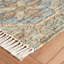 Tapis bleu en jute tissé à la main Pali-50730827