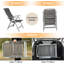Ensemble de 2 chaises de patio pliantes, chaises de patio inclinables d'extérieur à cadre en aluminium pour le jardin, le camping, la plage, la terrasse, chaises de jardin réglables à haut dossier avec siège rembourré en coton doux-990883046
