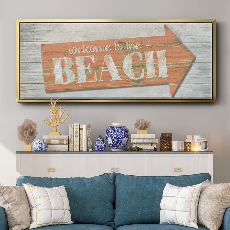 Welcome to the Beach - toile encadrée, H 24 po x l 60 po