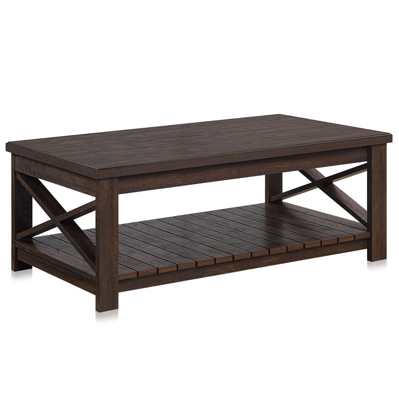 Table basse avec rangement Elva, Espresso