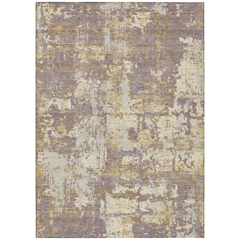 Caelan Purple Washable Indoor-Outdoor Rug - , 8' x 10'