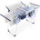 Clothes Drying Rack Foldable, White, Gullwing Laundry Rack With Clips And Storage Bag, Collapsible Space-Saving Design For Indoor & Outdoor Use