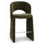 Tabouret de comptoir moderne 26,5 po entièrement revêtu de chenille-1856926741
